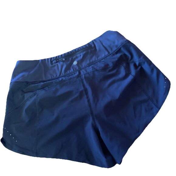 Athleta Run With It 3.5" Running Short Sz Small Black Stretch Pocket Sporty - Picture 2 of 11